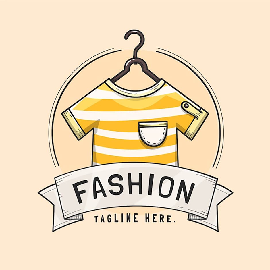 لوگوی مینیمال مرتبط با فروش پوشاک