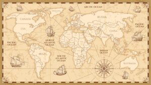 وکتور نقشه قدیمی جهان