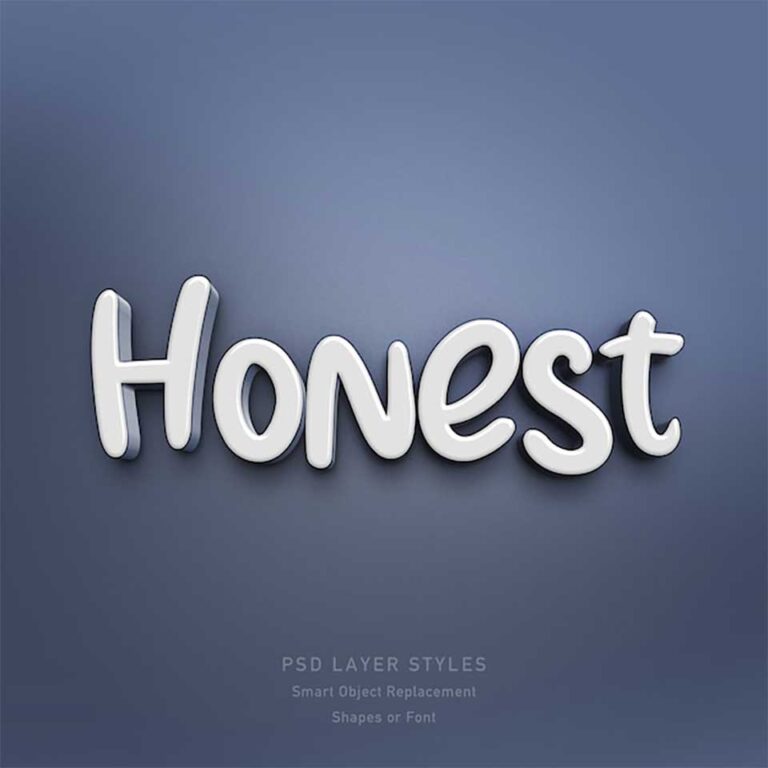 تکست افکت Honest