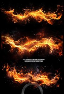 وکتور تصویر آتش در سه حالت مختلف